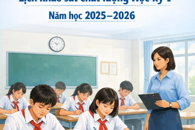 Thông báo lịch khảo sát chất lượng học kì 1 năm học 2025 – 2026